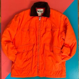 Vintage Woolrich Orange with Corduroy Collar Jacket